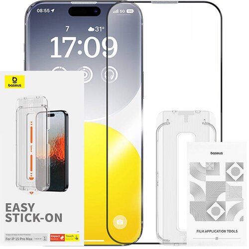 Baseus 0,3 mm Sapphire kaljeno steklo za iPhone 15 ProMax, (20833618) Cene