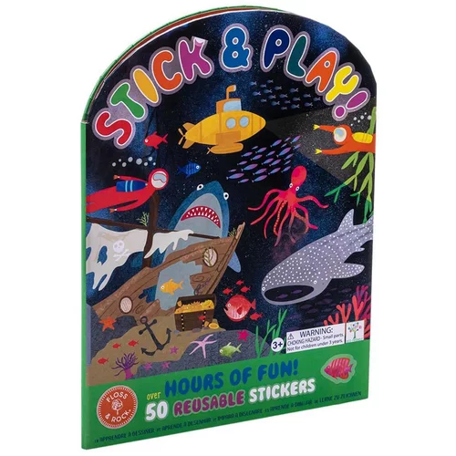 Floss&Rock® knjižica z nalepkami za večkratno uporabo stick&play deep sea