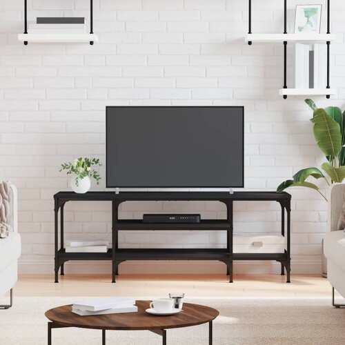 VidaXL TV ormarić crni 121 x 35 x 45 cm konstruirano drvo i željezo Slike
