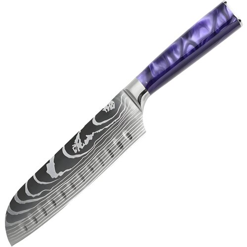 IZMAEL Kuhinjski nož BL - 39312 - Santoku / Ljubičasta Slike