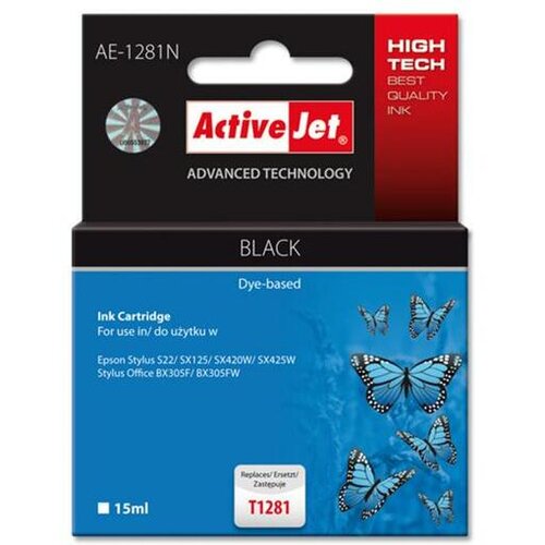 Activejet crna tint Epson T1281 Slike