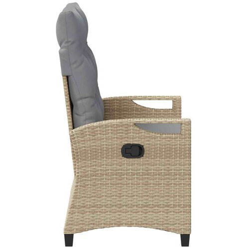  Vrtna klupa s jastukom Bež i svijetlo siva 105 x 60 x 112 cm - bež i svjetlosiva Slike