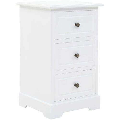 VidaXL Nočna omarica MDF in borovina 35x32x59 cm Slike