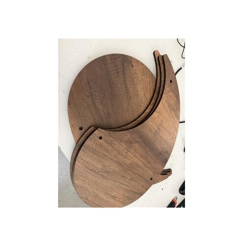 Hanah home Set stočića Yin Yang 3 70 Walnut OUTLET Cene