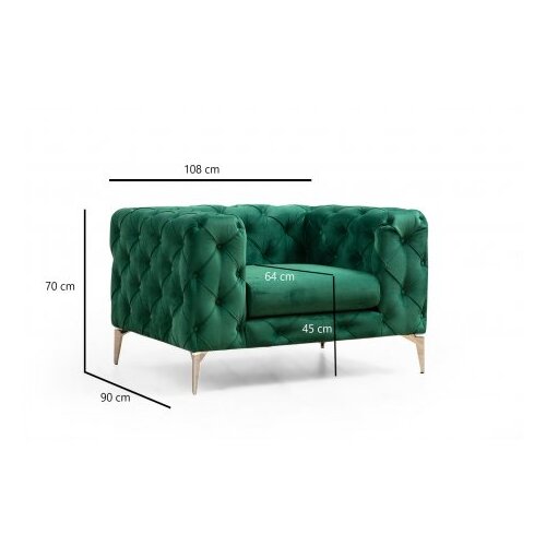 Atelier Del Sofa stolica s naslonom Como - Green Slike