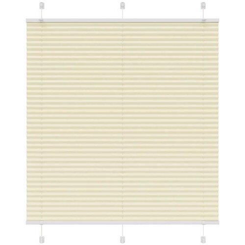VidaXL Plisirana roleta krem 115x100 cm &amp;scaron;irina tkanine 114,4 cm Slike