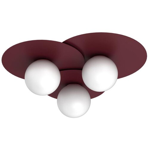  plafonska svetiljka flat 3xE27/15W/230V 55x60 cm burgundska Slike