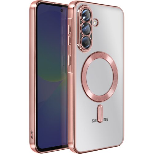 AVIZAR Ovitek za Samsung Galaxy A36, združljiv z MagSafe, s kromiranim robom, Šampanjec roza, (5000189293) Cene