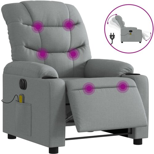 Maison Chic Električni masažni naslanjač - Relax naslanjač svetlo sivo blago, (22134759) Cene