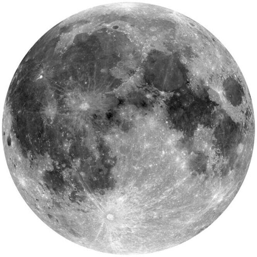 Komar Dots Okrogla fototapeta Moon (125 cm, Samolepilen) Cene