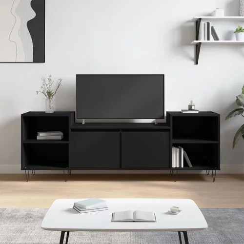 vidaXL TV omarica črna 160x35x55 cm inženirski les