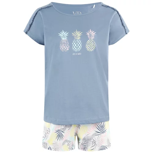 VIVANCE Kratke hlače za spavanje 'Pineapple' plava / miks boja