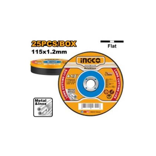 Ingco mcd1211525 rezna ploČa 115x1.2 metal/inox 25/1 ( MCD1211525 ) Cene