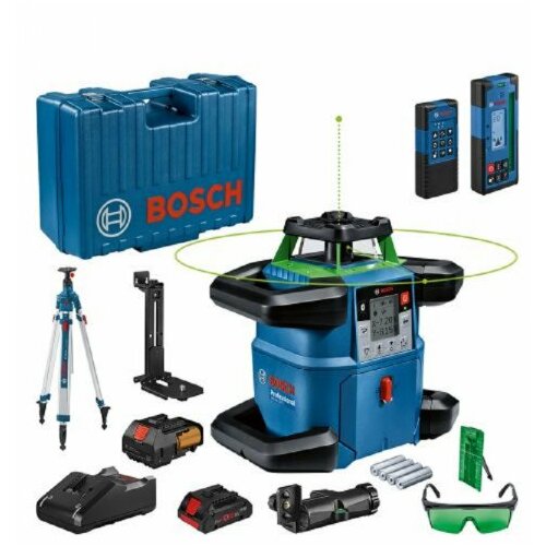 Bosch grl 650 chvg rotacioni laser - zelene linije + stativ bt 300 hd, 18V procore, 1x4,0Ah, 06159940PS Slike