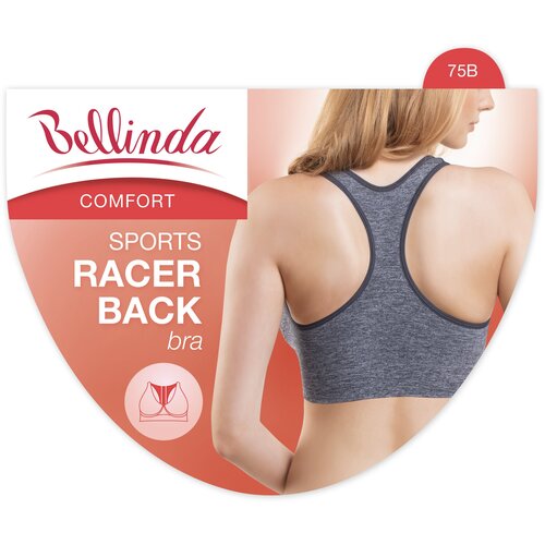 Bellinda SPORTS RACER BACK BRA - Women's Seamless Bra - Black Slike