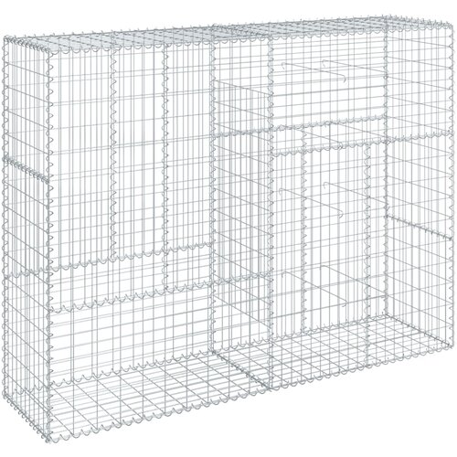  Gabionska ko&amp;scaron;ara s poklopcem 200x50x150 cm pocinčano željezo Slike