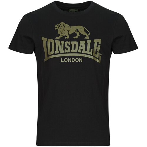 Lonsdale Majice s kratkimi rokavi LOGO Črna Slike