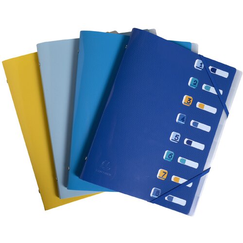 Exacompta organizator mapa Bee Blue, DIN A4, PP, 8 predelkov, (21650970) Slike