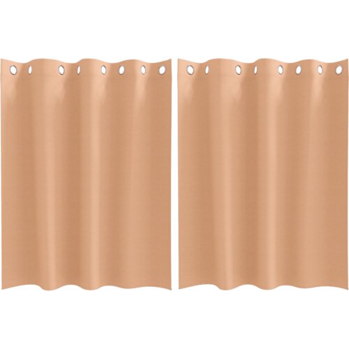 vidaXL Zavjese sa zavjesama 2 pcs Svjetlosmeđa 140 x 140 cm Poliester Cene