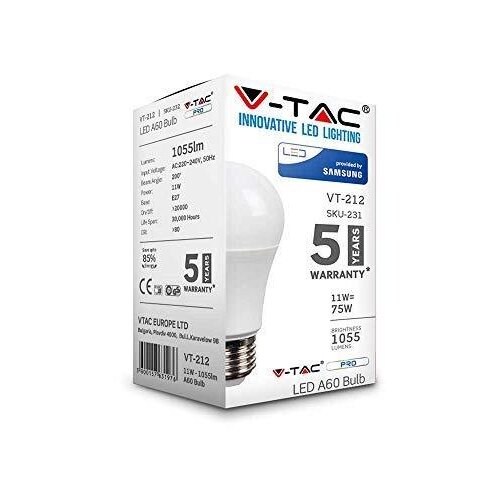 V-tac LED SIJALKA 11W E27 6000K 1055LM 5Y, (664671) Cene