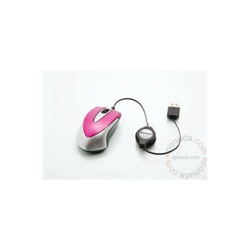 Verbatim GO mini Travel Optical Hot Pink 49021 mi&amp;scaron; Slike