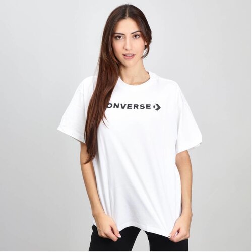 Converse Majice s kratkimi rokavi WORDMARK OVERSIZED TEE Bela Slike