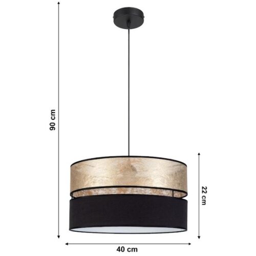  Luster na sajli LIMA 1xE27/60W/230V zlatna/crna Slike