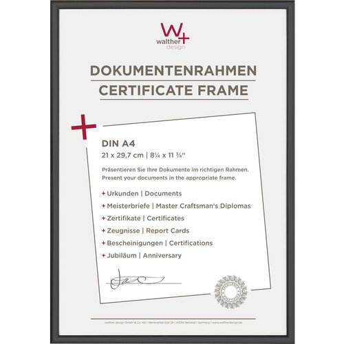 Walther new lifestyle 21x29,7 resin black din A4 KV130B Slike