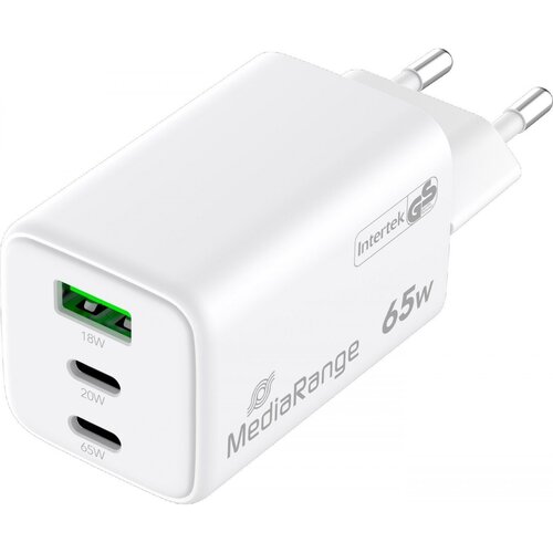 Mediarange hitri stenski polnilec 65W GaN 2x USB-C + 1x USB-A Cene