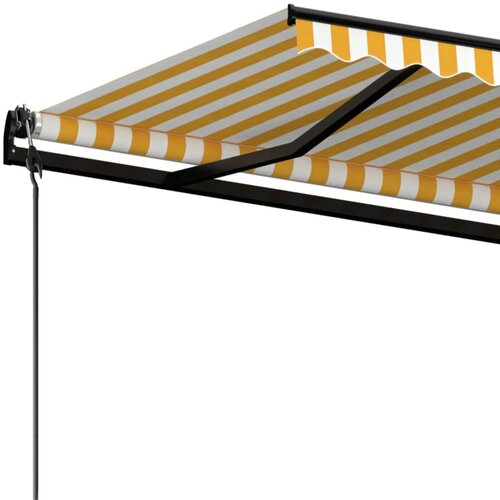 Tenda na automatsko uvlačenje 400 x 350 cm žuto-bijela Slike