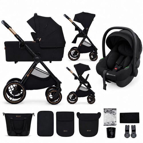 Kinderkraft dječja kolica Nea 2 3u1, Midnight Black B Slike