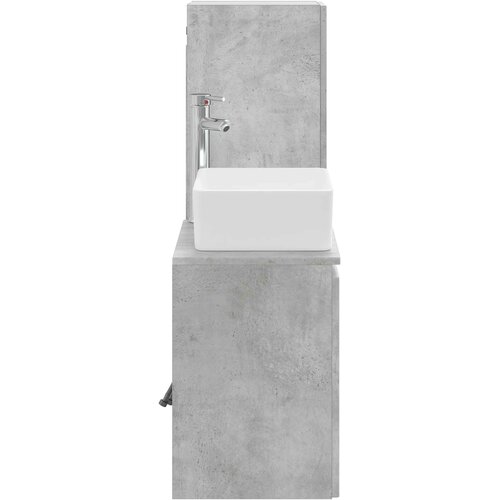  Set namje&amp;scaron;taja za kupaonicu 2 kom. Betonska siva 33 x 34.5 x 100 cm Slike