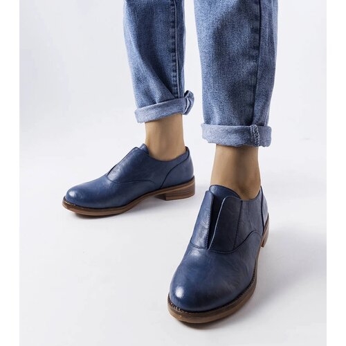 Gemre Navy eco-leather lace-up shoes Burdett Cene
