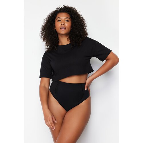 Trendyol Curve Black High Waist Panties with Recovery Effect Slike