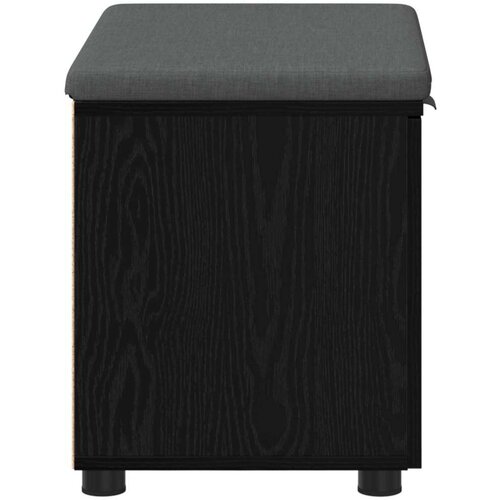 Klupa za hodnik s jastukom s vratima Crni hrast 60 x 38 x 46 cm Slike