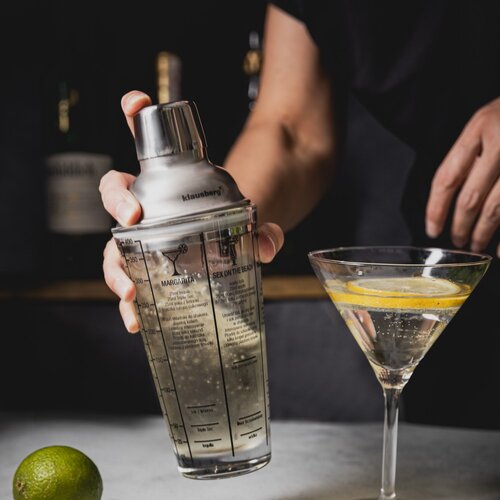 Klausberg Cocktail shaker KB 7737 s recepti za koktajle 400ml, (5000535413) Slike