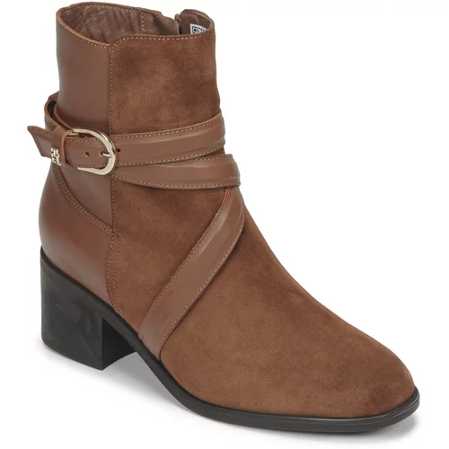 Tommy Hilfiger ELEVATED ESSENTIAL MIDHEEL BOOT Smeđa