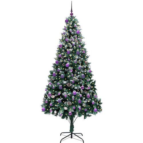 VidaXL Umjetno božićno drvce Zelena 240 cm PVC i Čelik i Plastika Slike