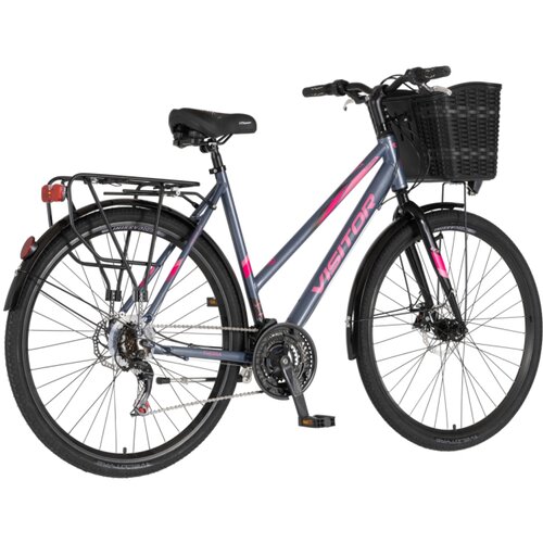 Visitor bicikl city crx city 28&amp;quot; alu 21&amp;quot; disk dupli 18 brzina 167-192cm (l/xl) sivi perla uv sjaj 1282124 Slike