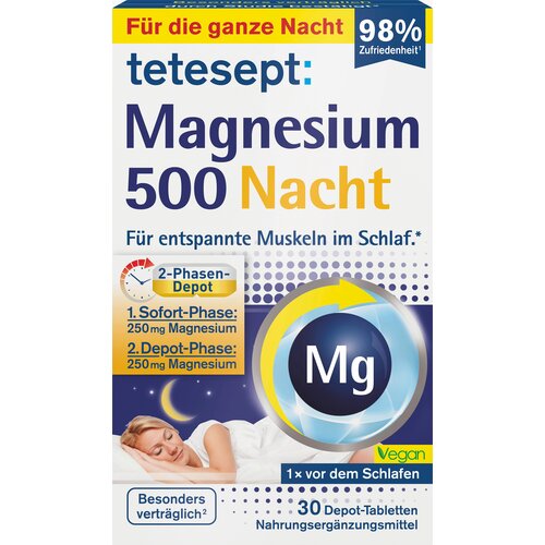 TETESEPT Magnezij 500 - Noč - 30 tabl. Slike