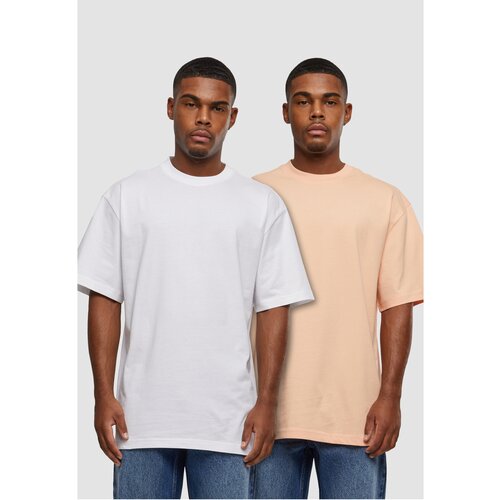 Urban Classics Men's T-shirts UC Tall Tee 2-Pack - orange+white Cijene
