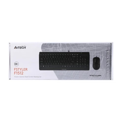 A4Tech A4-F1512 tastatura YU-LAYOUT + mis USB, Black Slike