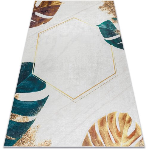 RugsX Preproge ANDRE 1150 pralna preproga Listi monstere, kocka 80x150 cm Bela Cene
