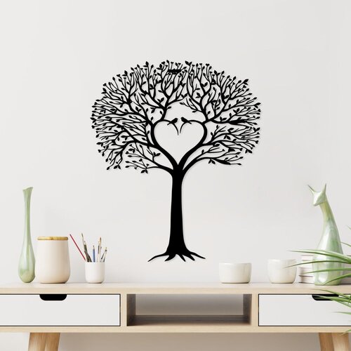 Wallity Zidna dekoracija Love Tree, 59 x 70 cm, Crna Cene