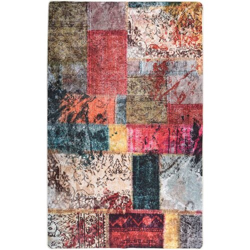  Perivi tepih s patchworkom 160 x 320 cm raznobojni protuklizni Slike
