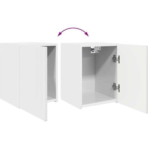  Komplet TV omaric 4 pcs Visok sijaj bela Konstruiran les - - Bela - 67.7 - 30 x 31 x 100 cm - 2025-vidaXL-Uvoz_2 Slike