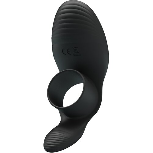 Pretty Love crni prsten za penis sa vibracijom i stimulatorom klitorisa &mdash; BI 210198 Cene