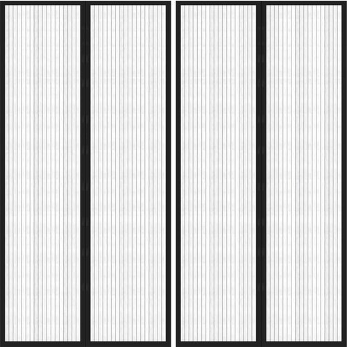 VidaXL Zastori protiv insekata 2 kom s magnetima 220 x 100 cm crni Slike