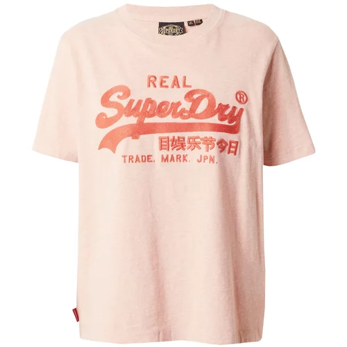 Superdry Majica oranžna / pegasto roza