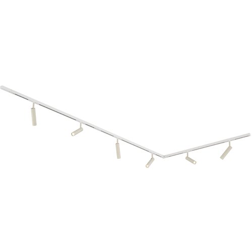 QAZQA Modern railsysteem met 6 spots beige met wit 1-fase - Slimline Uzzy Cene